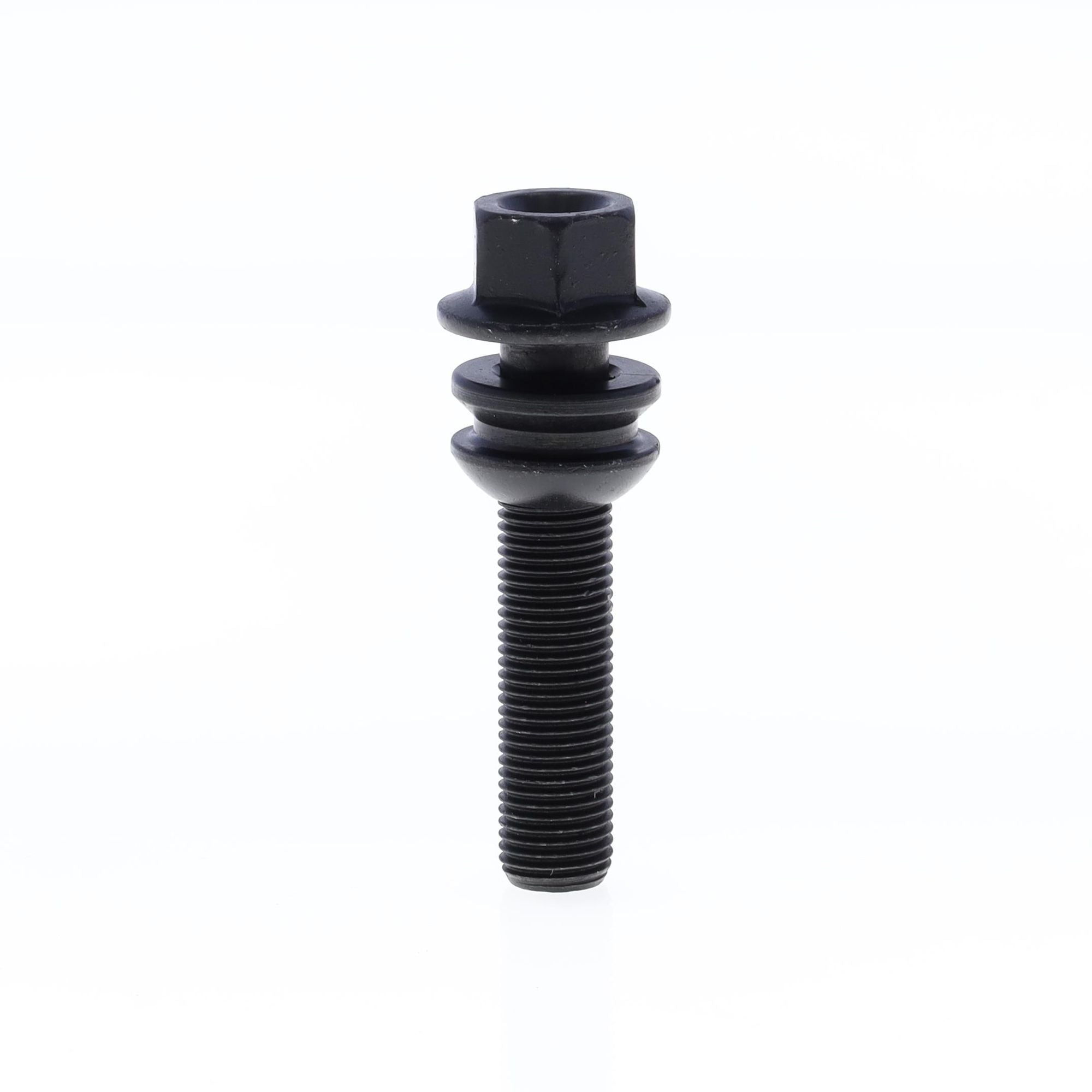 Ball Seat Lug Bolt for wheel spacers M14x1.50x53 SW19-PORSCHE OE with Black Galvanisation-0