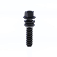 Ball Seat Lug Bolt for wheel spacers M14x1.50x48 SW19-PORSCHE OE with Black Galvanisation-0