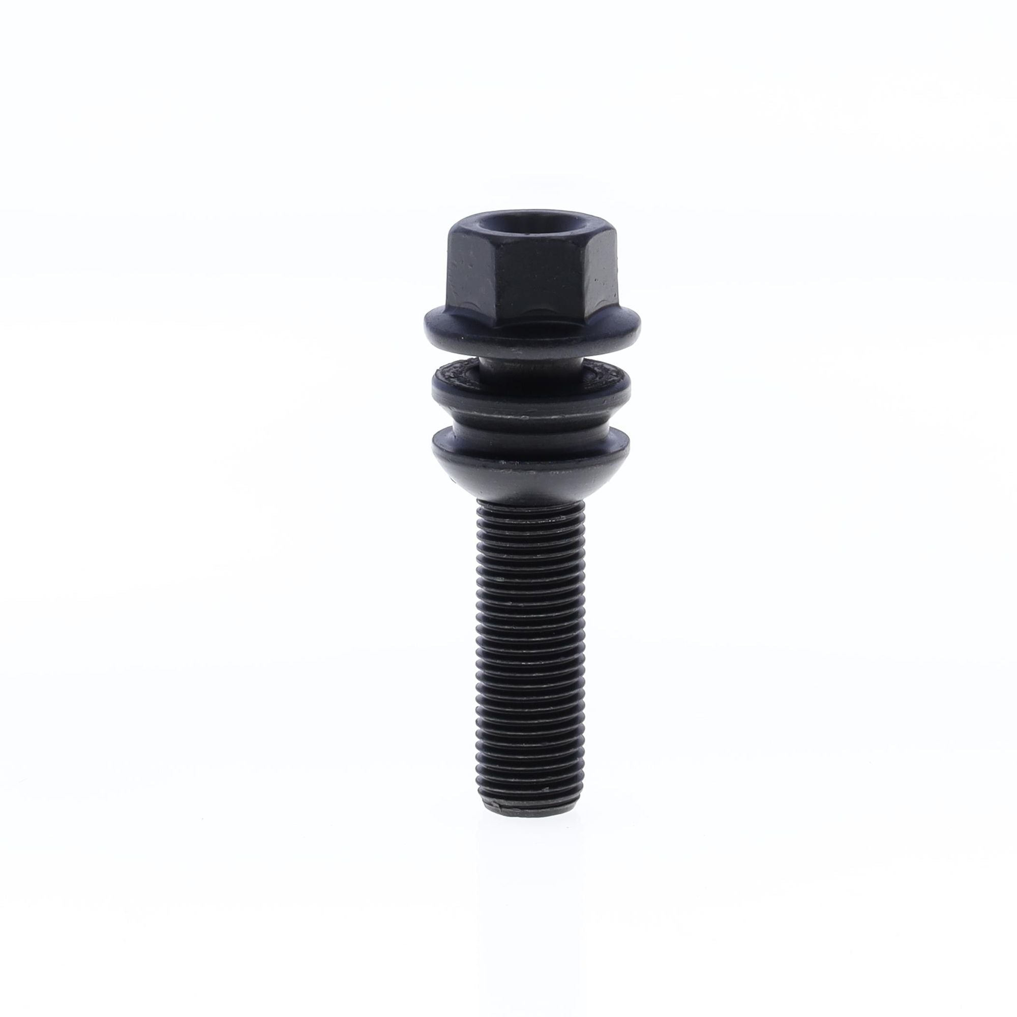 Ball Seat Lug Bolt for wheel spacers M14x1.50x45 SW19-PORSCHE OE with Black Galvanisation-0