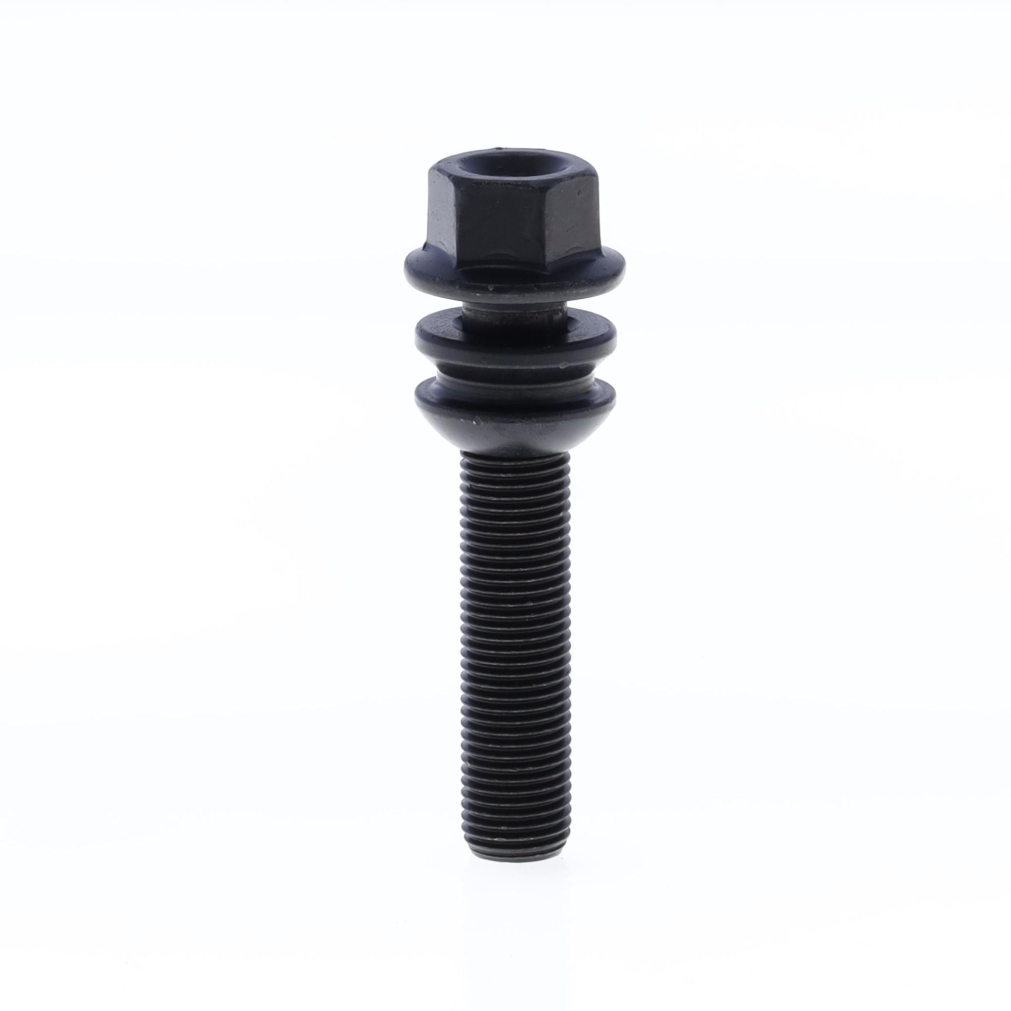 Ball Seat Lug Bolt for wheel spacers M14x1.50x58 SW19-PORSCHE OE with Black Galvanisation-0