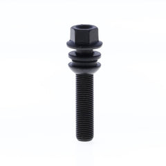 Ball Seat Lug Bolt for wheel spacers M14x1.50x58 SW19-PORSCHE OE with Black Galvanisation-0