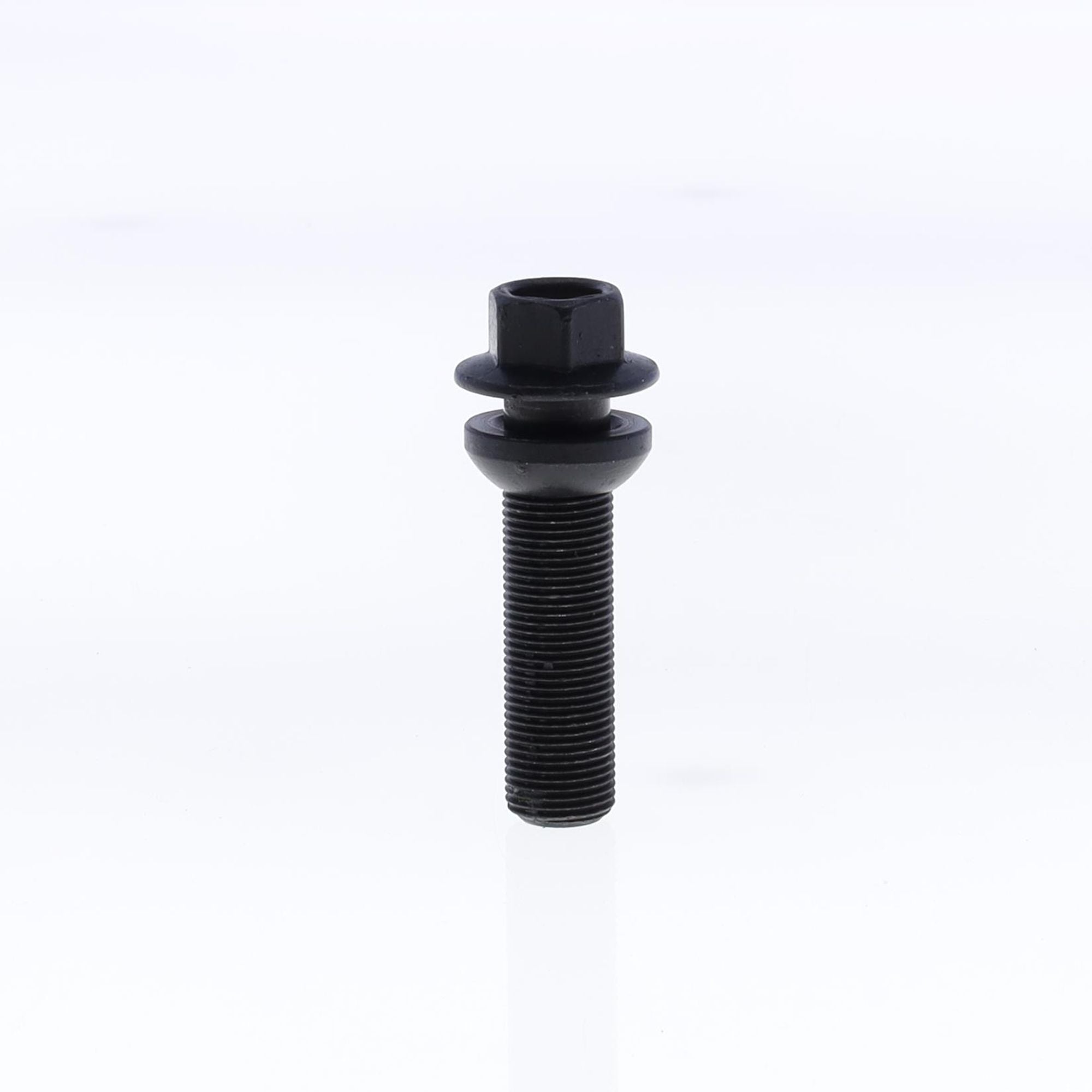 Ball Seat Lug Bolt for wheel spacers M15x1.25x50 SW17 with Black Galvanisation-0